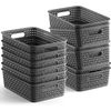 Plastic Storage Baskets Small Pantry Organization and Storage Bins 12 Pack 