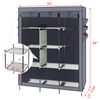 69in Portable Closet Wardrobe Clothes Rack Storage Organizer Shelf Durable