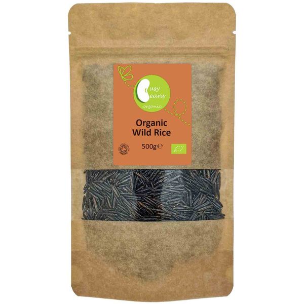 Organic Wild Rice - Certified Organic - by Busy Beans Organic (500g)