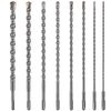 Wensilon 5pcs 5/16" X 8"-6" Cross-Type Double Thread Carbide Drill Bits for Concrete, Brick, Stone, Hammer Drill Bits
