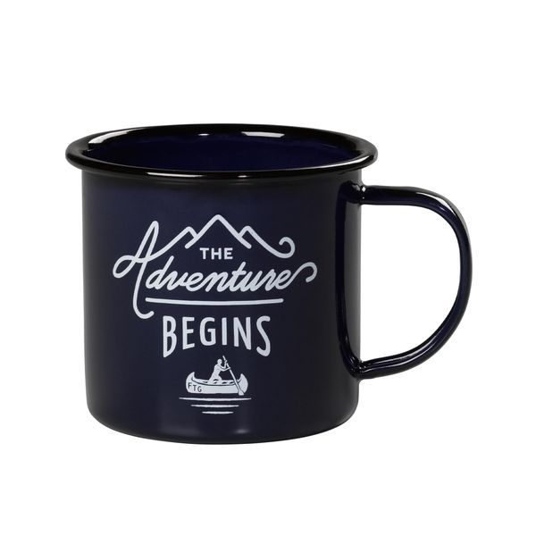 Gentlemen's Hardware Adventure Enamel Camping Coffee Mug, Black