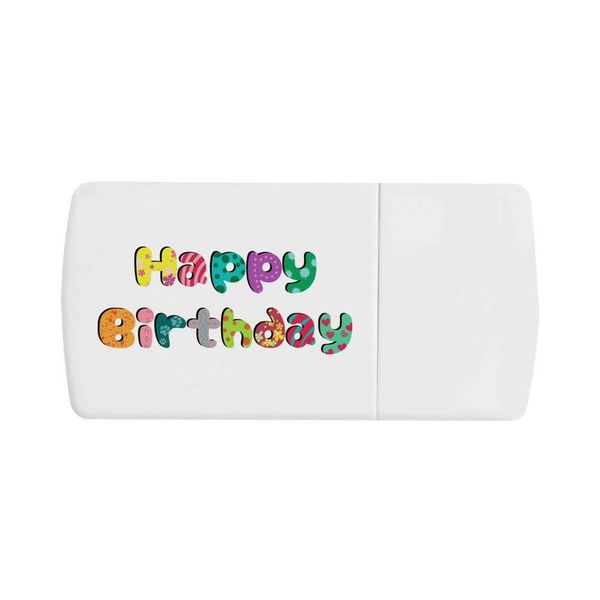 'Happy Birthday' Pill Box with Tablet Splitter (PI00028691)