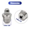 sourcing map 4pcs 1/8" Thread Stainless Steel Straight Grease Nipple Fitting
