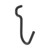 Perforated Board, J-Hook, Black, 5 Pieces