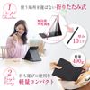 ICHIFUJI Stand Mirror, Tabletop Mirror, Cosmetic Mirror, Free Angle Adjustment, Foldable, (LL, Black)