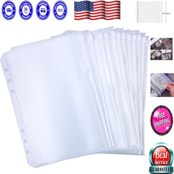 Durable A5 Size Clear Zipper Envelopes - 12PCS for Efficient Cash Management