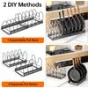 Pots and Pans Organizer : Rack for under Cabinet, Expandable Pot Lid Kitchen ...