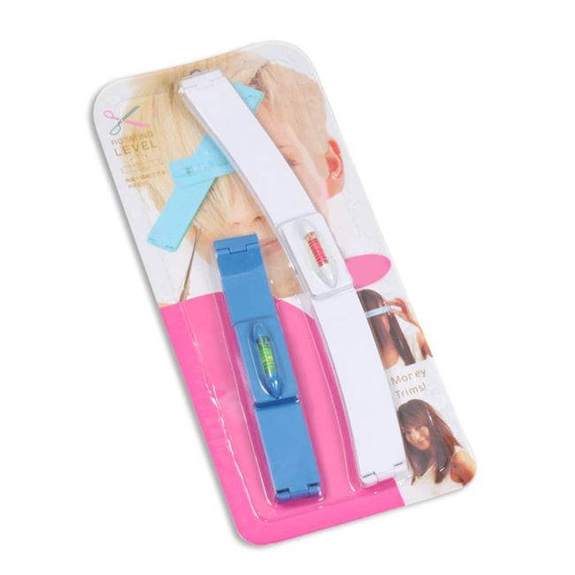 LIUJZZJ Haarschneide Hilfe Clip Professionelles Haarschneidewerkzeug Set Haare Selber Schneiden Leicht Gemacht DIY Haarschnitt Klammern Styling Ruler für Salon Friseur (Weiß/Blau)