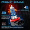2x H11 Halogen 55W 12V Low-Beam Headlight/Fog/
