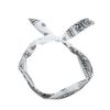 White Paisley Print Wire Headband