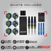 RED DRAGON Luke Humphries Coolhand 22g Brass Darts Set with Flights and Stems - Includes Checkout Card