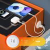 2-Drawers Bluetooth Music Nightstand w/Fingerprint Lock and Wireless Charging