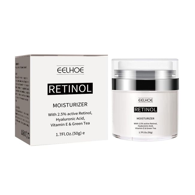 Feuchtigkeitscreme 50g Retinol-Creme für das Gesicht, Retinol-Creme, Feuchtigkeitsspendendes Gesichtspflege Gel, Anti-Falten Creme, Feuchtigkeitsspendendes Creme für Trockene und Empfindliche Haut