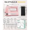 Electric Handheld Mixer, Powerful 300W with 304 Beaters, Dough Hook