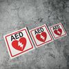 Car Stickers Emergency AED Inside Decal Automobile Window Tail Triangle Appliques 3PCS