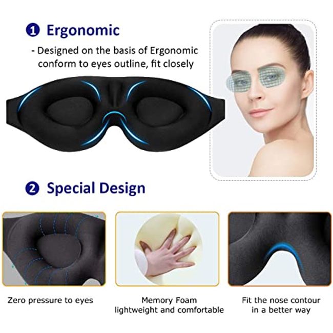 Eye Mask Cover Shade Blindfold Soft Eye Shade Cover,for Travel