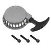 Create idea Mini Alloy Recoil Start Pull Starter Part Compatible with 2-Stroke 47CC 49CC Brush Cutter ATV Mini Motorcycle Scooter Pull Starter Silver