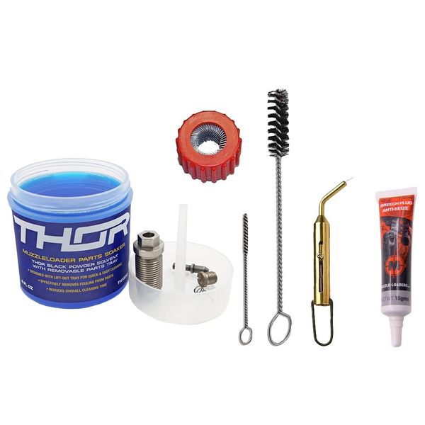 Muzzle-Loaders Ultimate Breech Plug Cleaning Kit - Parts Soaker, Brushes & Anti Seize