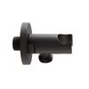Milano Nero Round Hand Shower Handset Outlet Elbow Bracket - Black