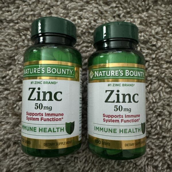 Nature's Bounty Zinc 50 mg Supports Immune System Function - 100 Caplets