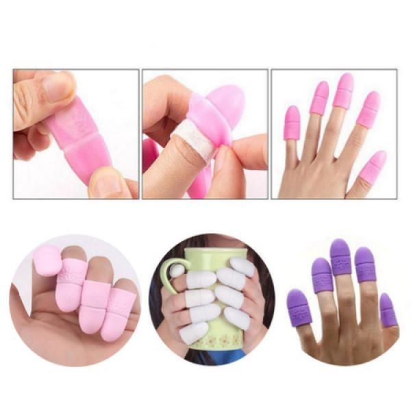 Soak-Off Cap Self Gel Nail Soak-Off Removal Remover Silicone Cap 5P_MC