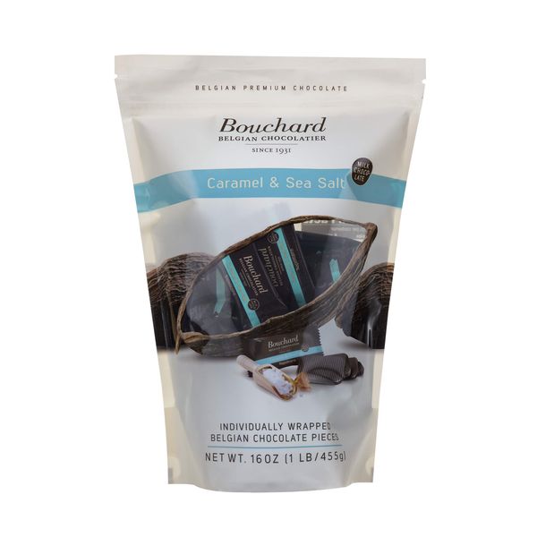 Bouchard Belgian Milk Chocolate with Caramel & Sea Salt (16 OZ / 1 LB)