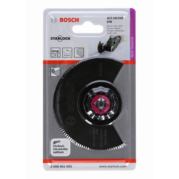 Bosch Professional 1x Segment Saw Blade ACZ 100 SWB (for soft material, Accessory Multitool)