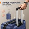 SHOWKOO Luggage Sets Expandable PC+ABS Durable Suitcase Double Wheels TSA Lock 3pcs Blue