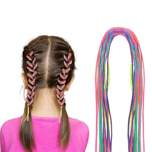 30 Pcs Colorful Hair Braids, Assorted Gradient Color Hair Wrap String Hair Rope Band for DIY Ponytail Braids Perfect Hair Styling Accessories for Creative Hairdos