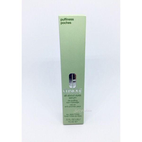 Clinique All About Eyes Serum de-puffing Eye Massage Roll-On 15ml/0.5oz. New. A