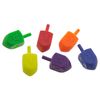 Assorted Colour Plastic Hanukkah Dreidels, Pack of 4