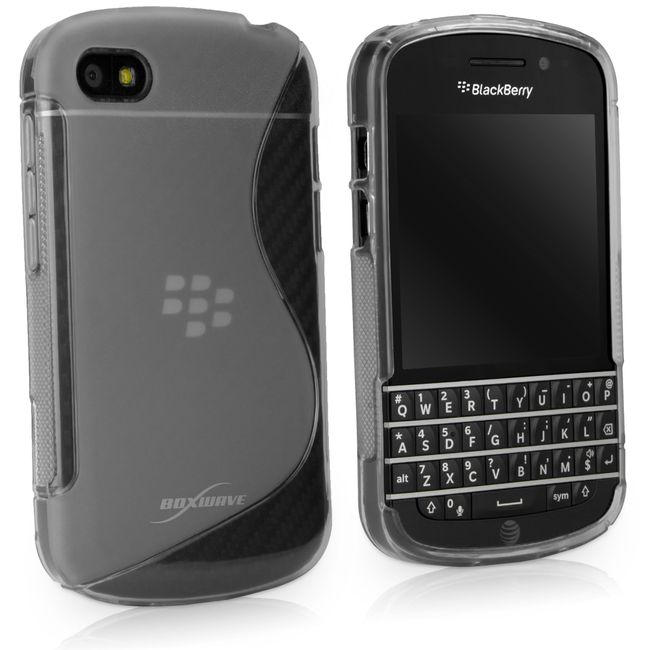 BoxWave Case Compatible with BlackBerry Q10 (Case by BoxWave) - DuoSuit, Ultra Durable TPU Case w/Shock Absorbing Corners for BlackBerry Q10 - Frosted Clear