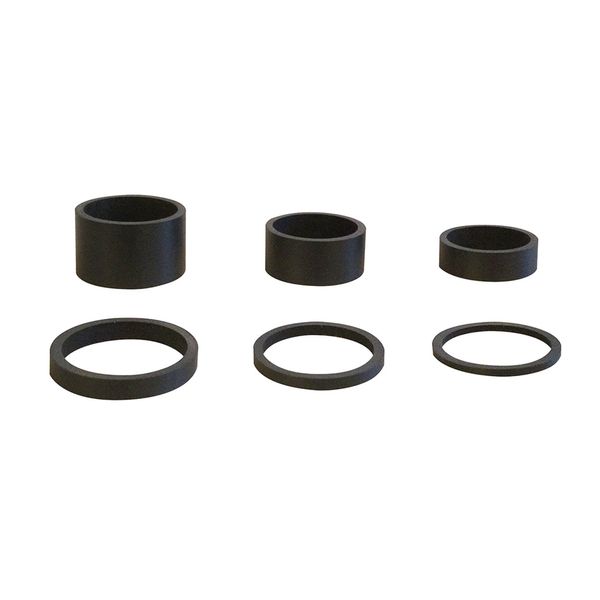 6PCS Light Weight UD Carbon Matte Black Headset Spacers 1 1/8"-2mm,3mm,5mm,10mm,15mm,20mm