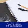 Oxford Premium A4 Ring Binder, Charcoal Black Single Folder, 25mm Capacity