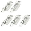 Sourcingmap 5 PCS Fixed Type Spring Loaded Barrel Bolt Latch Silver Tone