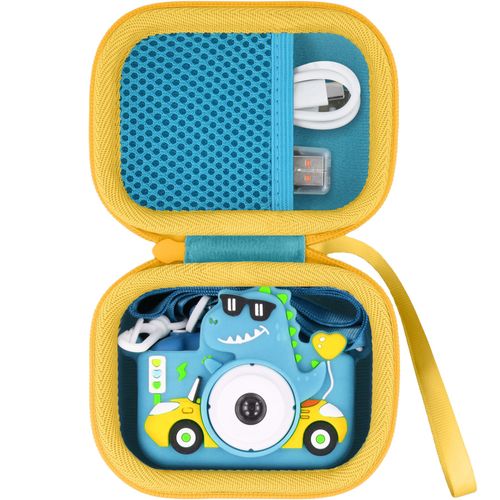Baval for Kids Camera Toys hard carrying storage case,Storage case can holder for camera toy and camera accessories,Blue Case