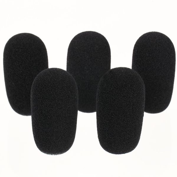 [gonkiss] Headset in Cam Microphone Windscreen Mic Sponge Inside Diameter 12 mm Set of 5 Black