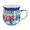 Blue Rose Polish Pottery Blush Bouquet Bubble Mug