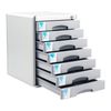 EcoTypee 4 Drawer Desktop Organizer Locking Filing Cabinet Multi-Functional Office Storage (7 Drawer File Cabinet)