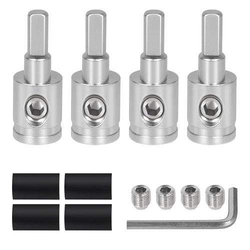 Dufray 4PCS Heavy-Duty Car Stereo Audio Wire Reducer - 4 Gauge to 8 Gauge for Amp Input, AWG Pin Power & Ground Connection