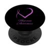 Heart Ribbon Migraine Awareness PopSockets Swappable PopGrip