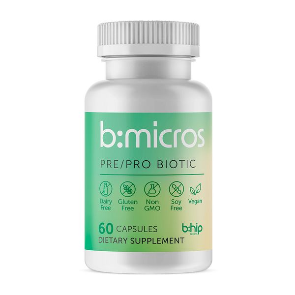 bHIP Micros Pre & Probiotic Digestive Health 60 Capsules - Gut Support