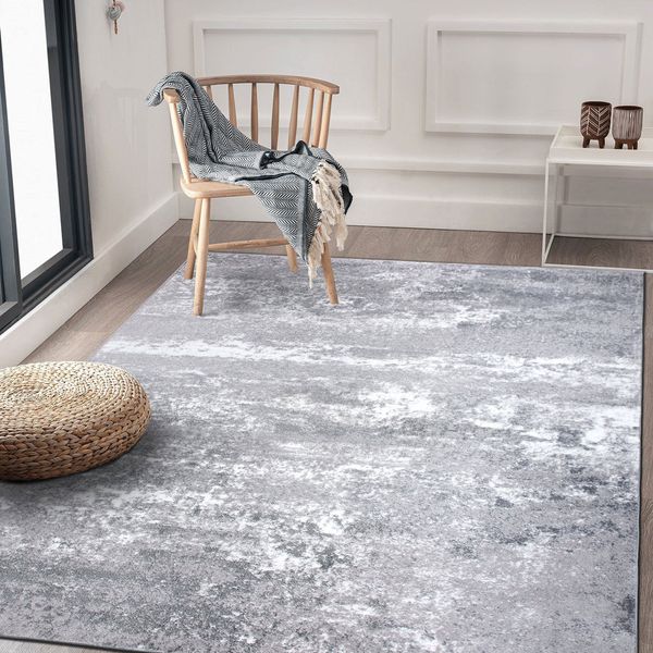 Rugshop Area Rugs Distressed Abstract Watercolor Rugs Gray Rug 5x7 Room Carpet