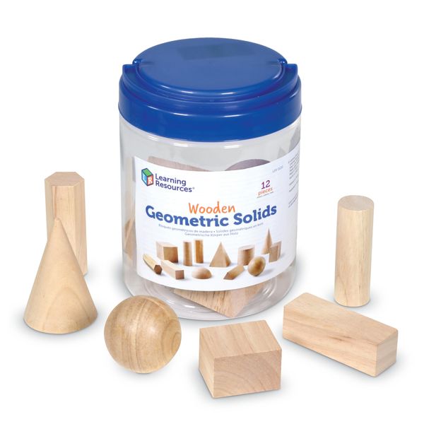Learning Resources Wooden Geometric Solids (Set of 12)