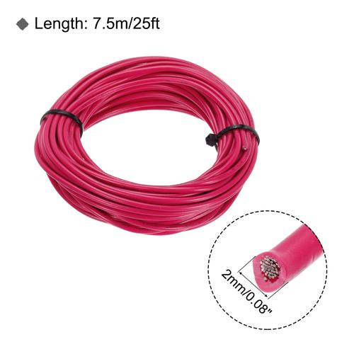 sourcing map 18AWG Wire 18 Gauge Stranded Wire PVC Hookup Wire, Electrical Wire UL1007 Tinned Copper Wire 7.5m/25ft Red for Internal Connecting Wire