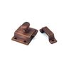 Infinity Decor Solid Brass Cupboard Catch - Thumb Turn Latch Lock - for Desk, Wardrobe, Cabinet Doors (Aged Bronze)