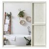 Medicine Cabinet with Mirror, Storage Shelf, for Bathroom, White