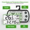 Digital Refrigerator Thermometer 2 Pack, Waterproof Fridge Thermometer, 2.25IN Large Screen Freezer Thermometer, Max/Min Record Function,Timer Function(Black)