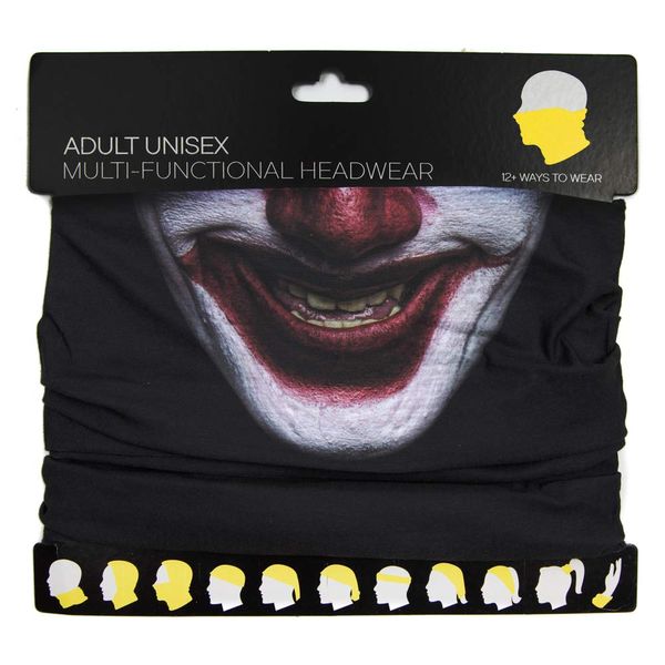 Photorealistic Clown Polyester Gaiter Face Mask
