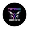 Support Thyroid Cancer Fighter Butterfly Band PopSockets with Interchangeable PopGrip